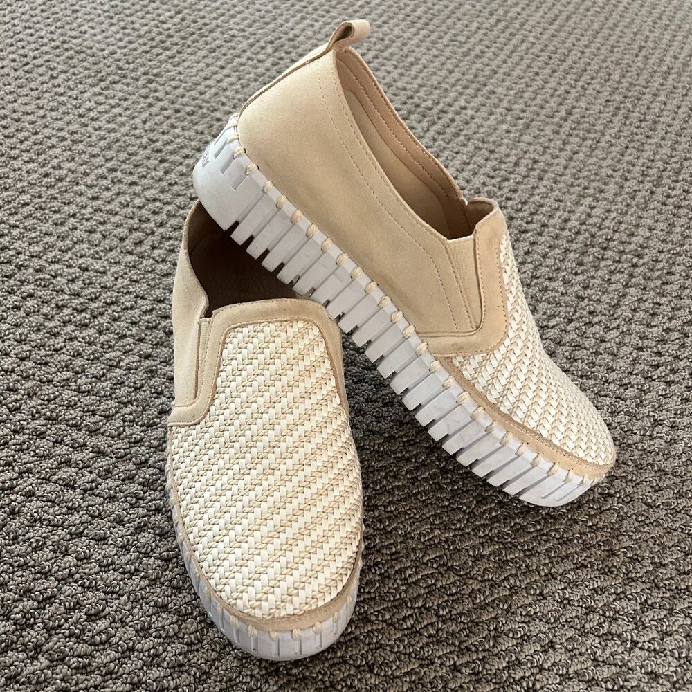 Ilse Jacobsen Tulip Platform Woven Slip On - Kit White